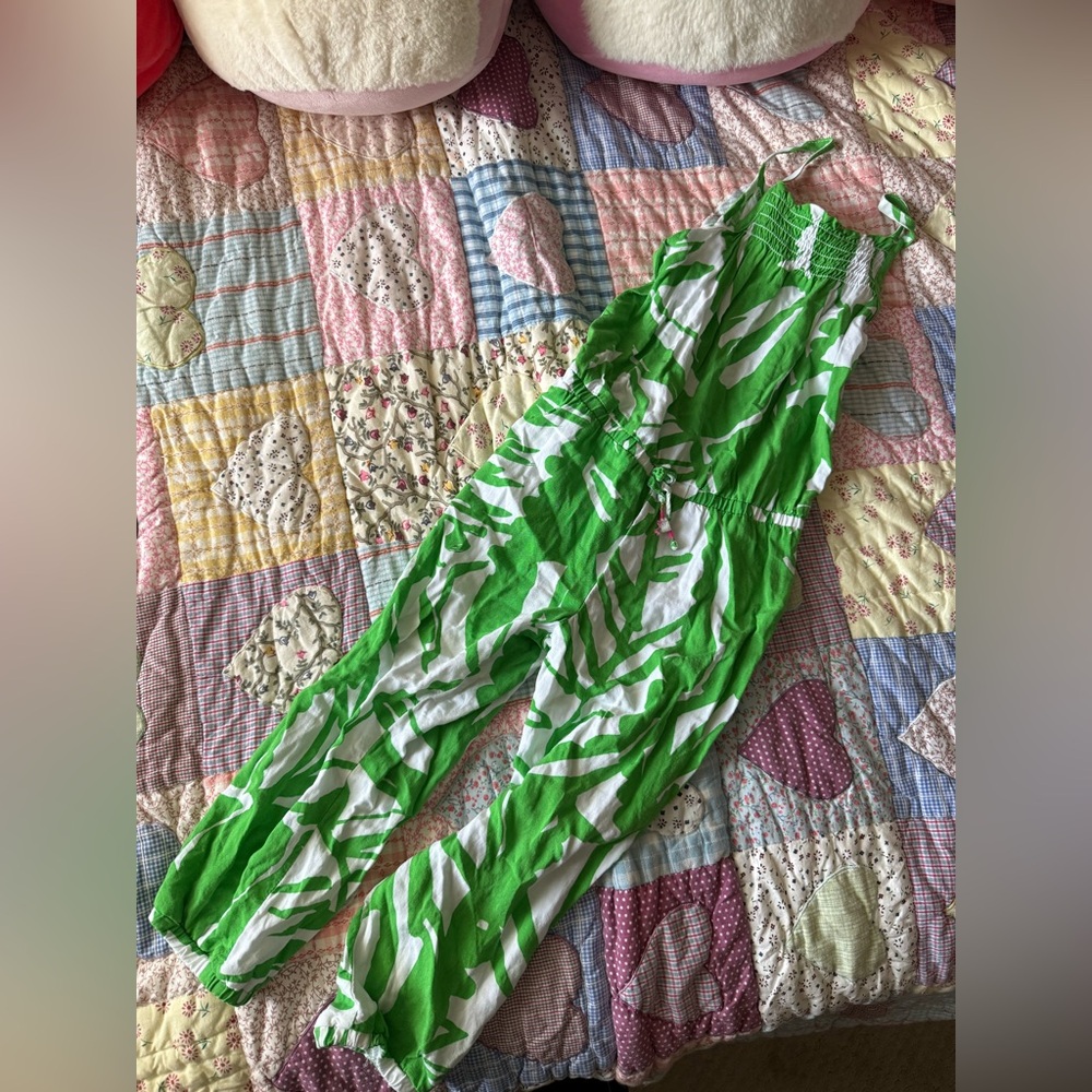Lilly Pulitzer for Target Vibrant Green and White Jumpsuit